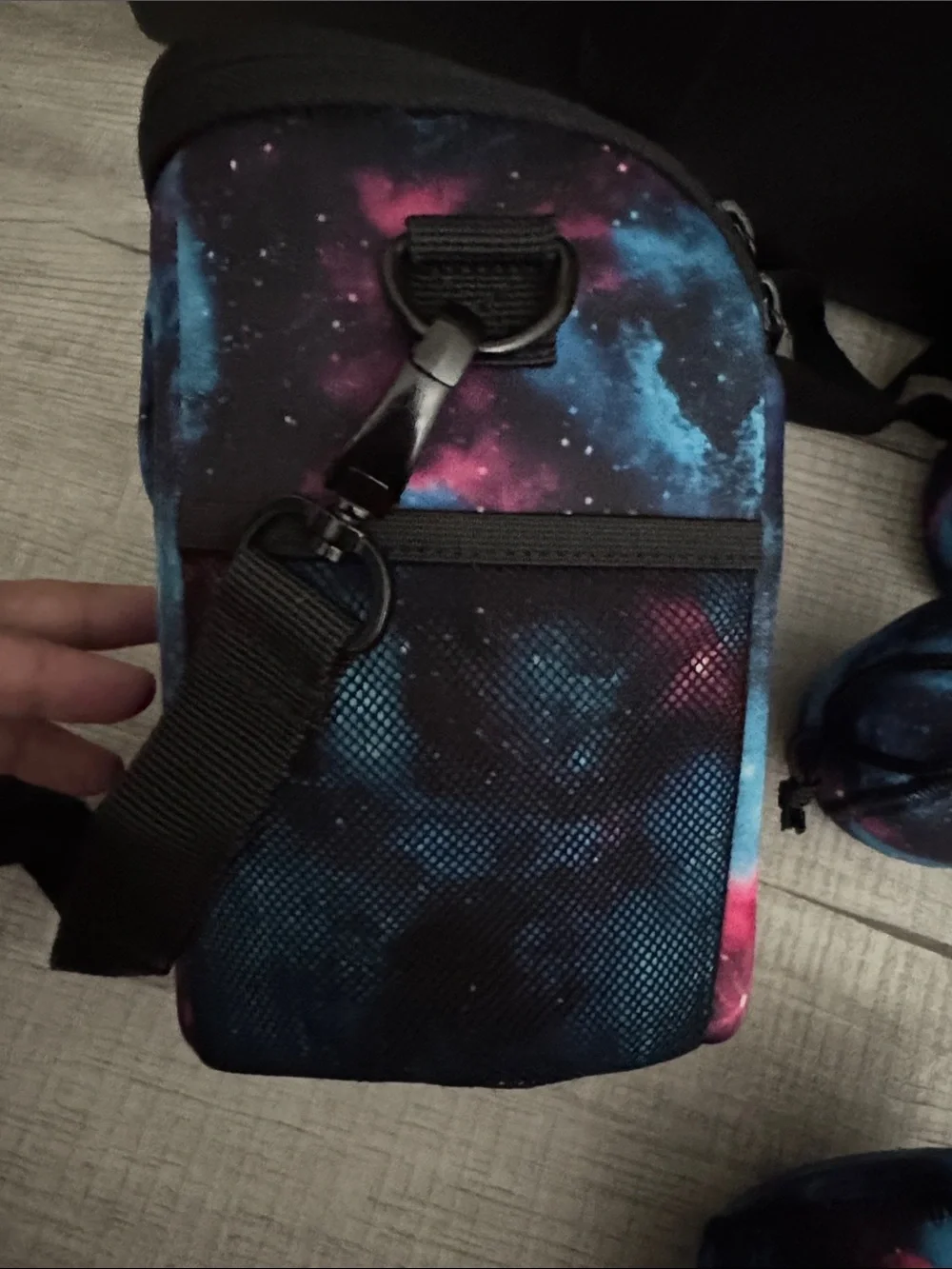 Galaxy-Print Neoprene Camera Bag and Lens Set - Blue/Pink USA Gear